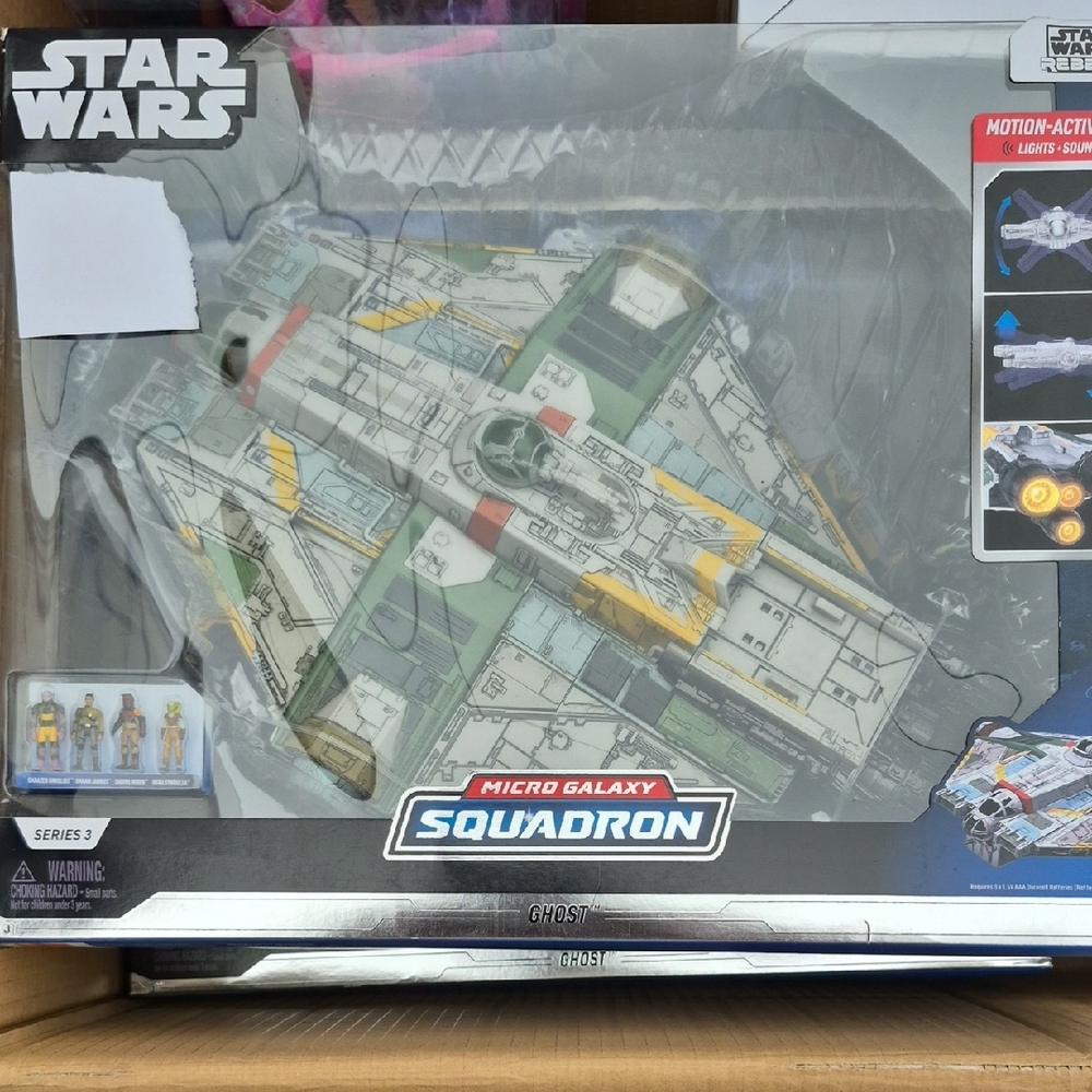 New--Star Wars Micro Galaxy Squadron Ghost - Green, White, Yellow